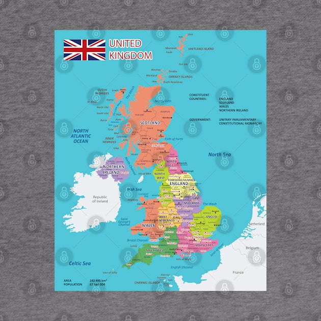 Political map of England by AliJun